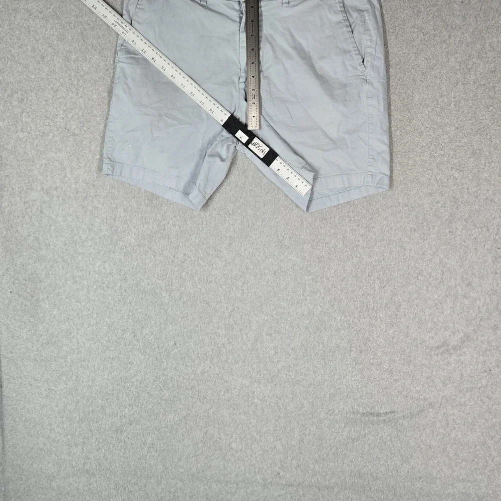 Abercrombie & Fitch Men Shorts 36 Light Gray Casual Shorts Chino Logo Stretch